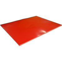 RAINBOW GLOSS SURFACE BOARD 510mm x 640mm 300gsm Double Sided Red Pack of 20