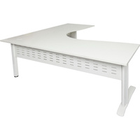 RAPID SPAN CORNER WORKSTATION W1800xD1200xH700mm White Top & Legs