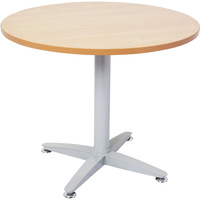 RAPID SPAN ROUND TABLE D900mm Beech Top Silver Base