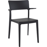 Plus Stackable Chair Black with Arms