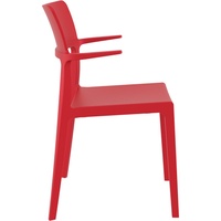 Plus Stackable Chair Red with Arms