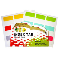 GOLD SOVEREIGN INDEX TABS 22x25mm Multi-Coloured Pack of 54