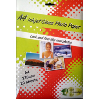 GOLD SOVEREIGN GLOSS PHOTO Paper Premium Inkjet 230gsm A4 Pack of 20