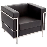 SPACE LOUNGE CHAIR Single Seater Black PU