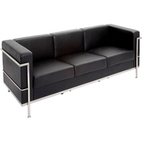 SPACE LOUNGE CHAIR Three Seater Black PU