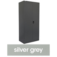 STEELCO STATIONERY CUPBOARD 3 Shelf Silver Grey H1830xW914xD463mm