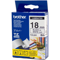 BROTHER TZE-241 P-TOUCH TAPE 18mmx8m Black On White