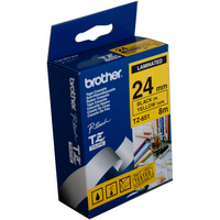 BROTHER TZE-651 P-TOUCH TAPE 24MMx8M Black On Yellow
