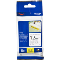 BROTHER TZE-S231 P-TOUCH TAPE 12mmx8m Black On White  Strong Adhesive