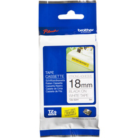 BROTHER TZE-S241 P-TOUCH TAPE 18mmx8m Black On White  Strong Adhesive