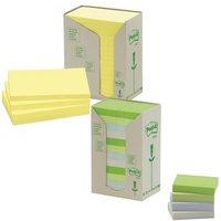 POST-IT 654-RTY NOTES TOWERS Recycled Yellow 73X73mm Pack of 16