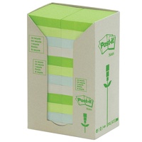 POST-IT 654-RTP NOTES TOWERS Recycled Pastel 73X73mm Pack of 16