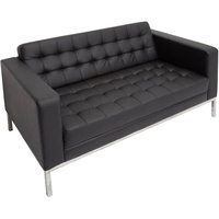 VENUS LOUNGE CHAIR Two Seater Black PU