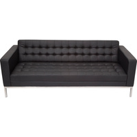 VENUS LOUNGE CHAIR Three Seater Black PU