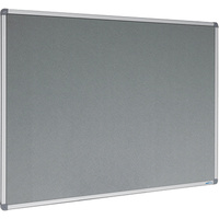 VISIONCHART PINBOARD FELT 1800 x 1200mm Grey