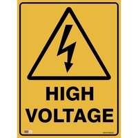 SAFETY SIGNAGE - WARNING High Voltage 450mmx600mm Polypropylene