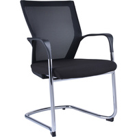 RAPID VISITOR CHAIR MESH BACK Black Chrome Cantilever Underframe