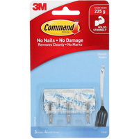 COMMAND CLEAR HOOKS 17067CLR Utensil Hooks Clear