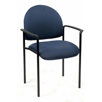 NEUTRON VISITOR CHAIR & ARMS Blue Fabric