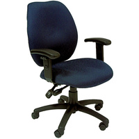 SABINA TYPIST CHAIR WITH ARMS Blue