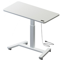 HOT SPOT MOBILE SIT TO STAND DESK Rechargeable White